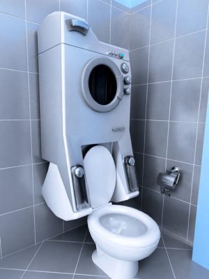 Lavadora e inodoro: baño ecológico
