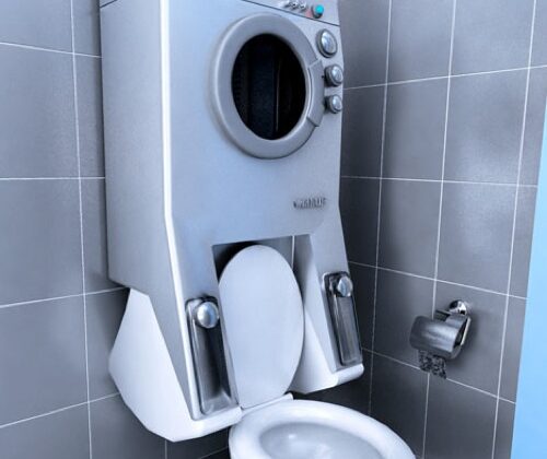 Lavadora e inodoro: baño ecológico