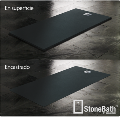 StoneBath. Plato de ducha a ras de suelo