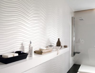 Azulejos con relieve ondulado, Qatar de Porcelanosa
