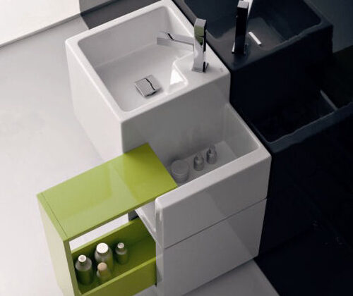Diseño modular en el baño por Althea Ceramica