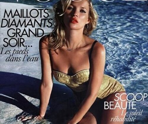 Kate Moss posa para Vogue con la moda baño 2010