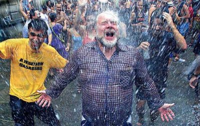 Fiesta del agua en Vilagarcía de Arousa