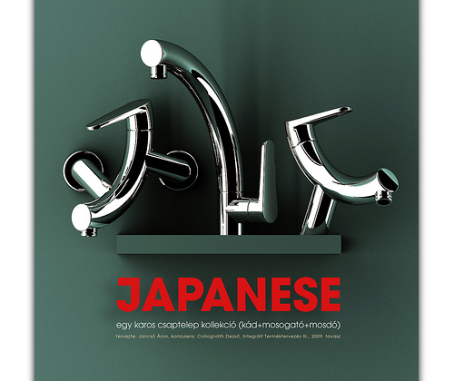 Un grifo con forma de caracter japonés