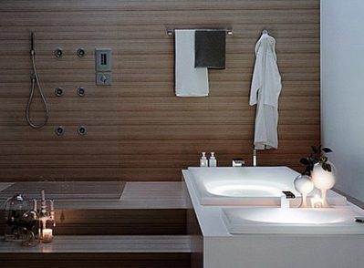 Decoración de estilo japonés bañeras retroiluminadas