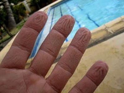 ¿Por qué se nos arrugan los dedos en el agua?