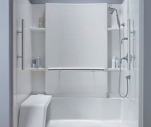 Ducha con asiento para personas mayores