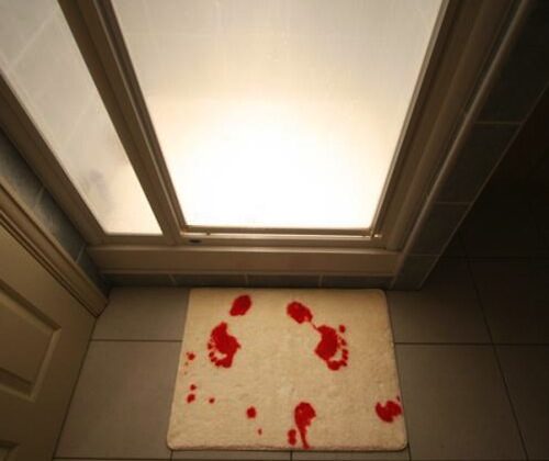 Alfombrilla de baño «ensangrentada» para Halloween
