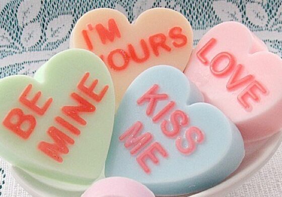 Jabones con mensajes de amor para San Valentín
