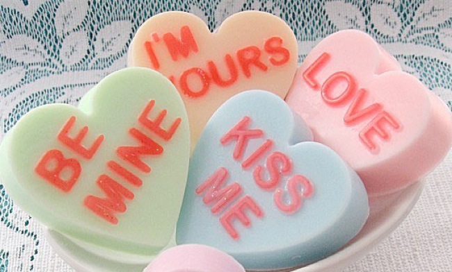 Jabones con mensajes de amor para San Valentín