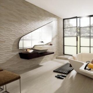 Original alcachofa integrada en la barra de las cortinas