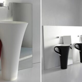 Creatividad en los baños del avión