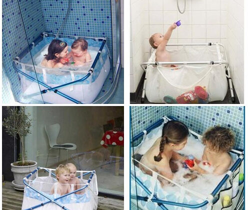 Bañera plegable para niños que puede utilizarse como piscina