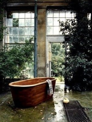 bañera-jardin