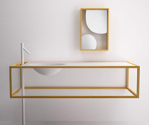 Minimalismo y madera de alerce en el baño
