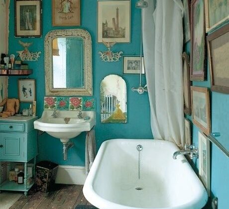 Estilo boho chic en el baño