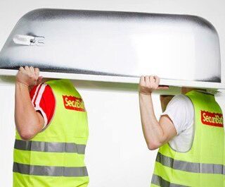 Ducha de cristal en crucero de lujo