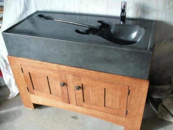 Un lavabo para amantes del rock