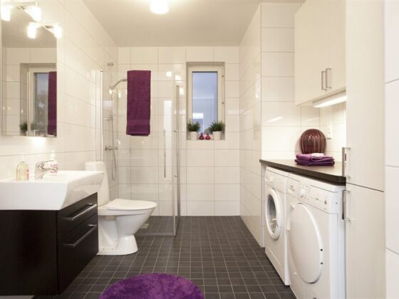 La lavadora en el baño…¿por qué no?