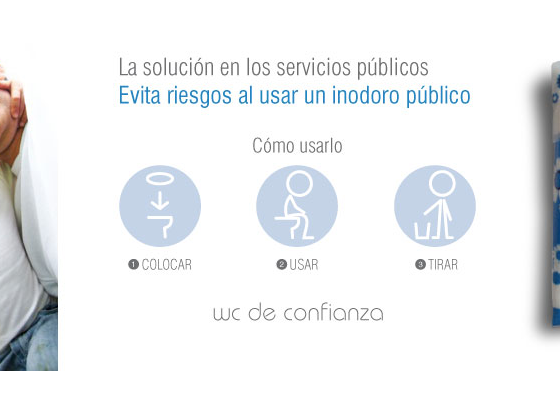 Un protector de wc para baños públicos