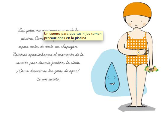 Un cuento para concienciar a los más pequeños de los peligros en la piscina