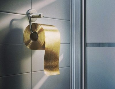 Papel higiénico de oro que cuesta un millón de euros el rollo