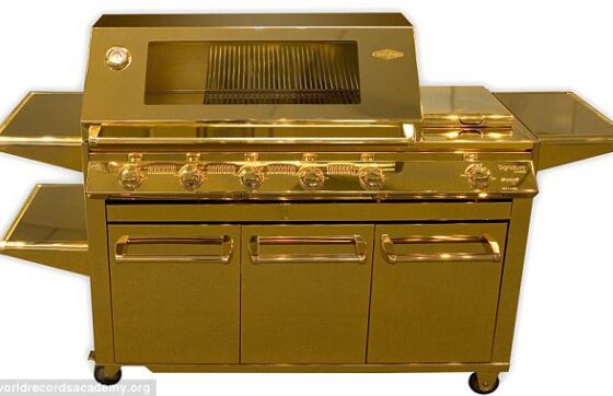 La barbacoa más cara del mundo, tallada en oro