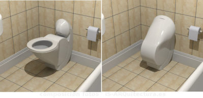Un wc abatible para baños pequeños