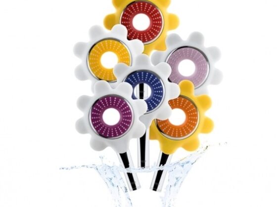 Una ducha de diseño inspirada en flores