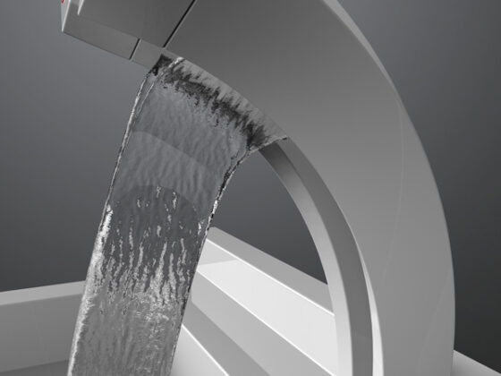 Grifo con doble cascada de agua