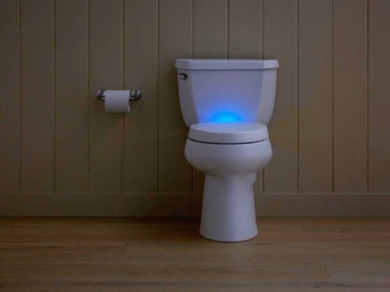 Una tapa de wc con ambientador integrado