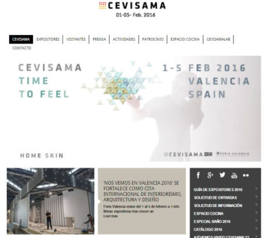 Cevisama 2016 se celebra del 1 al 5 de febrero