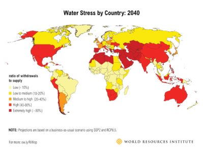 Una quinta parte del planeta sufrirá la falta de agua en 2040