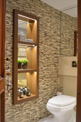Hornacina en paredes en baño decorativas - Securibath - aqua