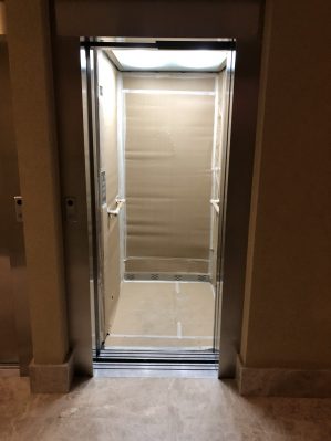 Protección del ascensor durante la obra