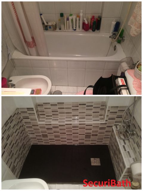 Poyete o asiento de obra a medida - SecuriBath Solutions