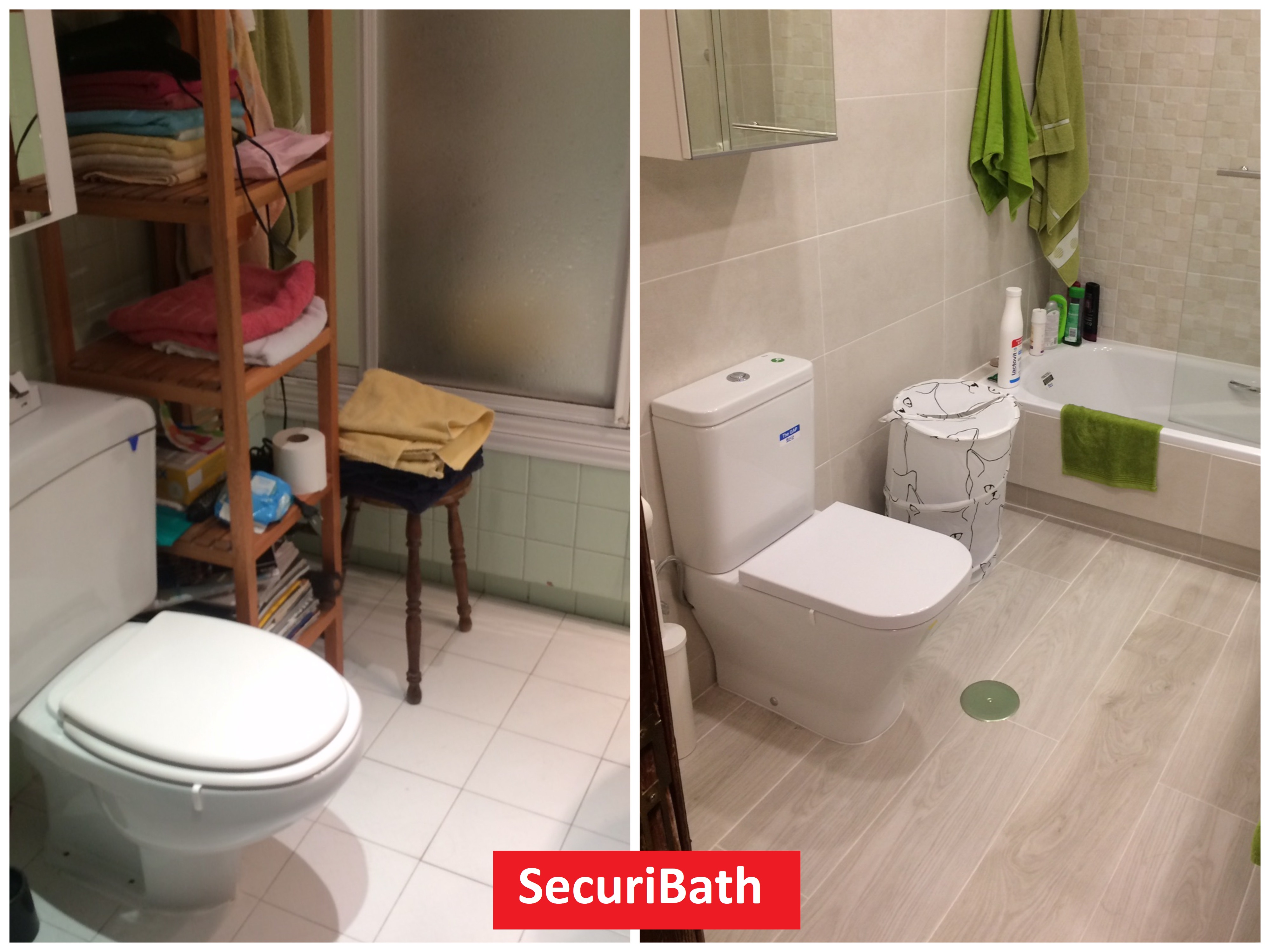 ANTES y DESPUÉS reforma de baño de niños -SecuriBath. - Aqua ...